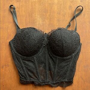 Gorgeous Victoria's Secret Black Bustier 34C